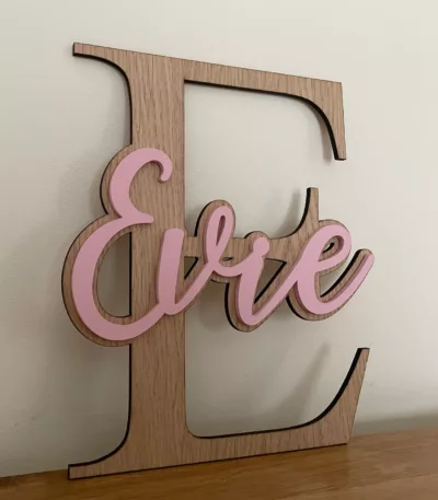 Lettre en bois personnalisée