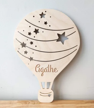 Ballon d'air en bois personnalisé