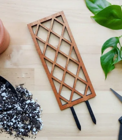 Lot de supports de plantes en bois