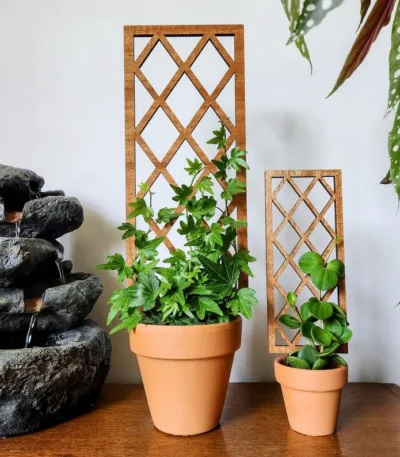 Lot de supports de plantes en bois