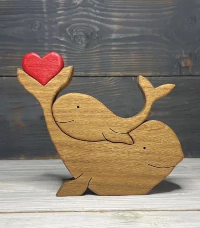 Baleine en bois