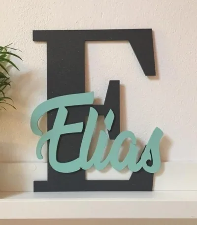 Lettre alphabétique en bois personnalisable