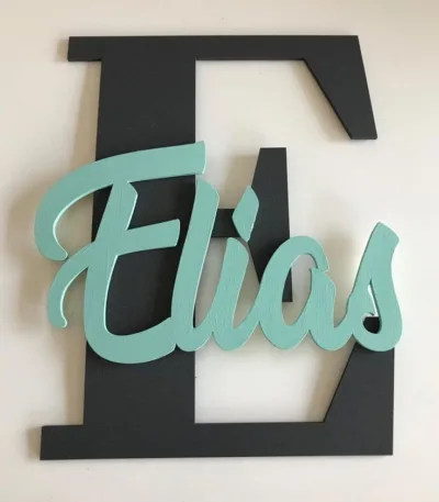 Lettre alphabétique en bois personnalisable