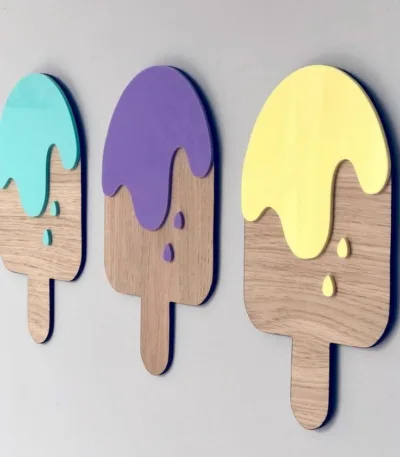 Glace polo en bois pour décoration murale chambre d'enfant