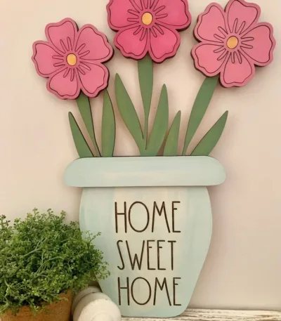 pot de rose 3D personnalisé pour mères