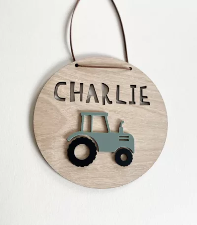 Panneau de porte de chambre d'enfant personnalisé avec nom